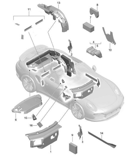 Diagram 807-082 Porsche 991 (911) MK1 2012-2016 Body