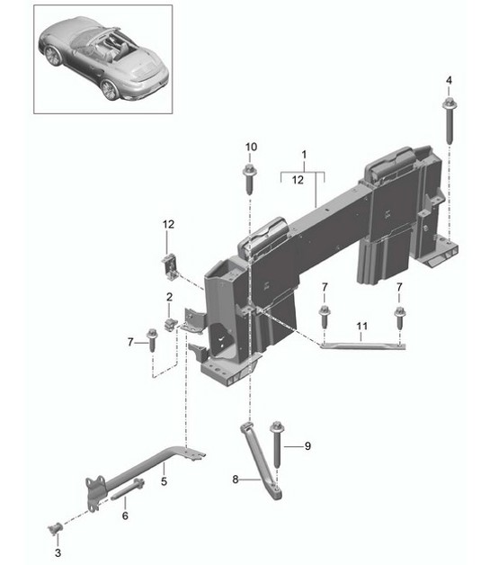 Diagram 811-070 Porsche 991 (911) MK1 2012-2016 Body