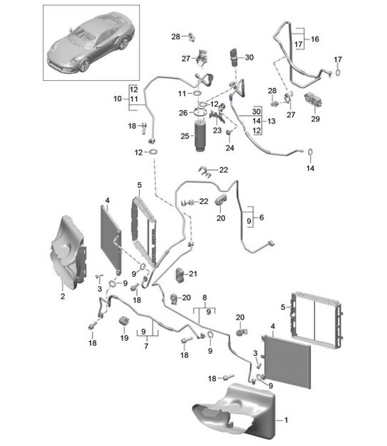 Diagram 813-020 Porsche 991 (911) MK1 2012-2016 Body