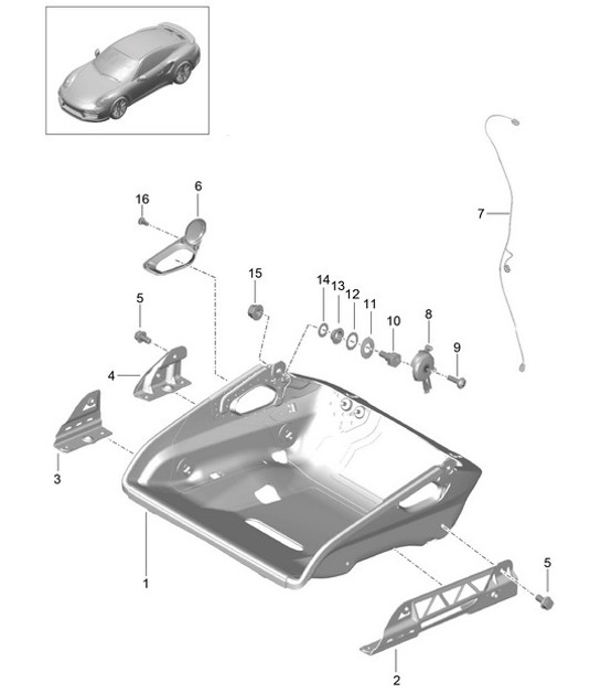 Diagram 817-005 Porsche 991 (911) MK2 2016-2019 Body