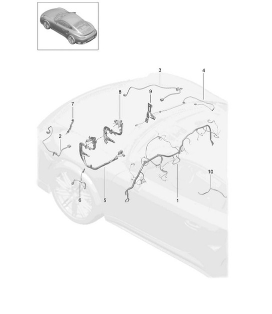 Diagram 902-011 Porsche 991 (911) MK1 2012-2016 Electrical equipment