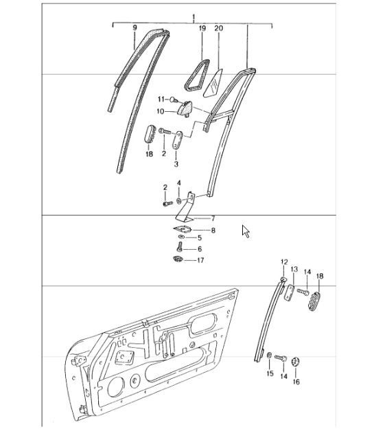 Diagram 804-30 Porsche 993 (911) (1994-1998) Body