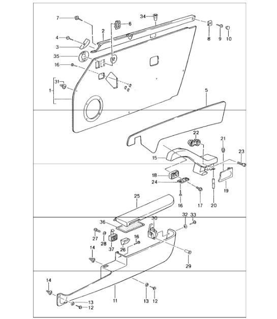 Diagram 807-11 Porsche 993 (911) (1994-1998) Body