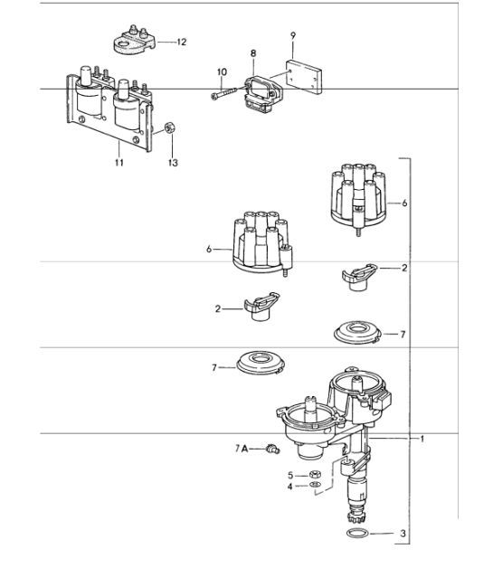 Diagram 901-00 Porsche 993 (911) (1994-1998) Electrical equipment