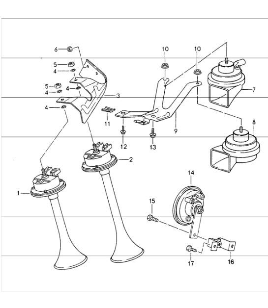 Diagram 903-00 Porsche 993 (911) (1994-1998) Electrical equipment