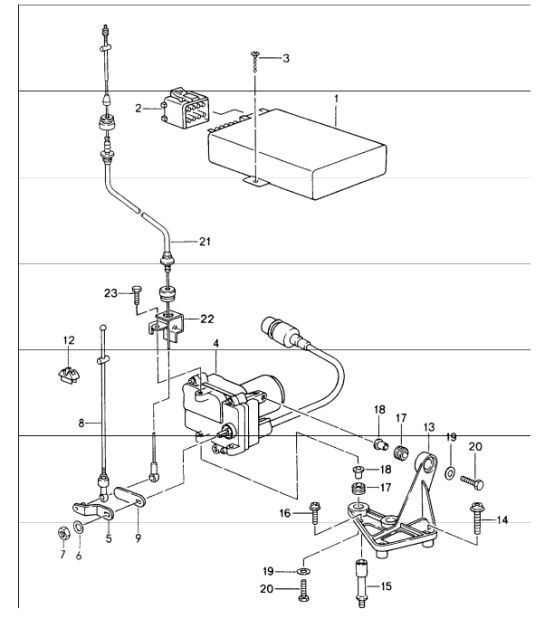 Diagram 907-00 Porsche 993 (911) (1994-1998) Electrical equipment