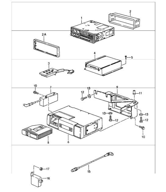 Diagram 911-00 Porsche 993 (911) (1994-1998) Electrical equipment