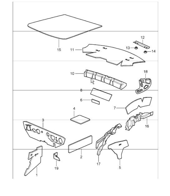 Diagram 807-15 Porsche 996 (911) (1997-2005) Body