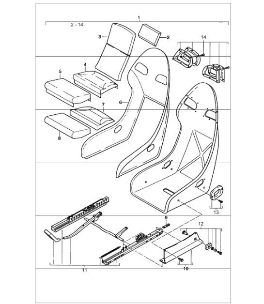 Diagram 817-95 Porsche 996 (911) (1997-2005) Body