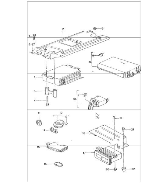 Diagram 901-03 Porsche 996 (911) (1997-2005) Electrical equipment