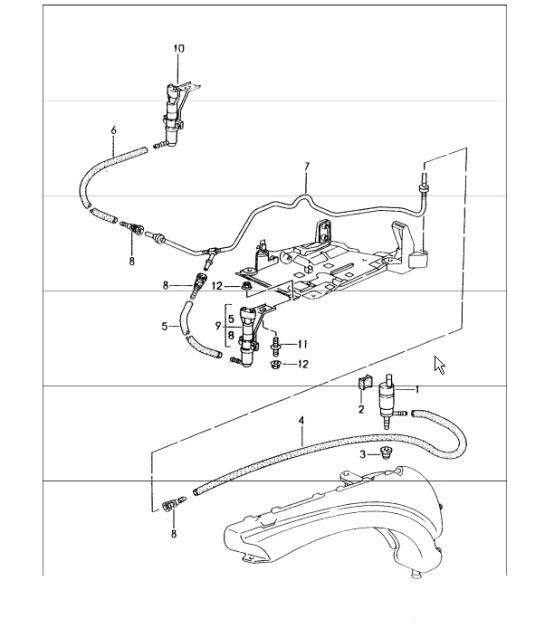 Diagram 904-20 Porsche 996 (911) (1997-2005) Electrical equipment