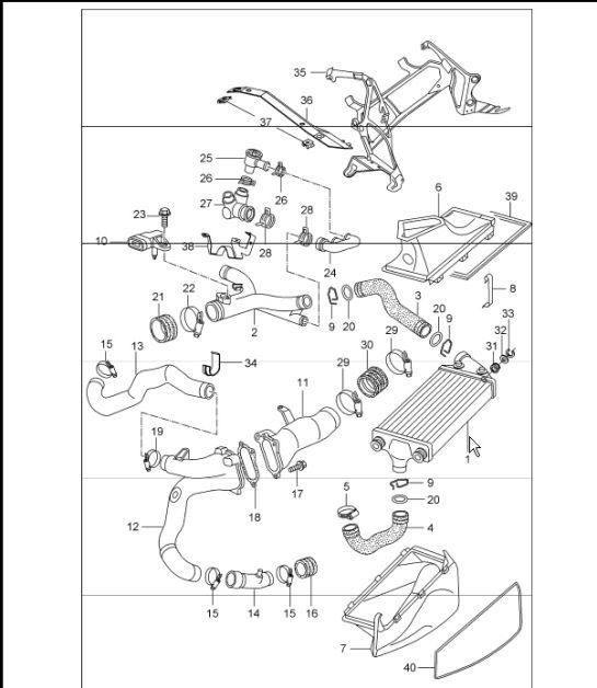 Diagram 107-20 Porsche Cayenne 3.0L Diesel 2007>> Motor