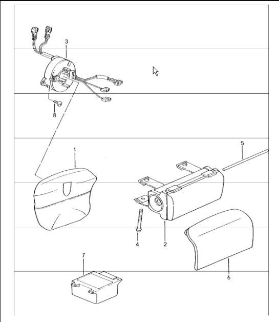 Diagram 403-06 Porsche 996 (911) (1997-2005) Front Axle, Steering 