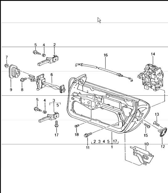 Diagram 804-00 Porsche 996 (911) (1997-2005) Carrosserie