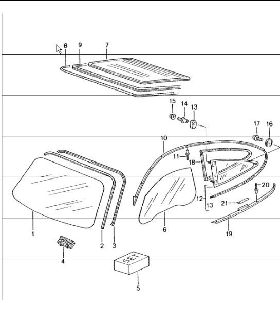 Diagram 805-00 Porsche 996 (911) (1997-2005) Body