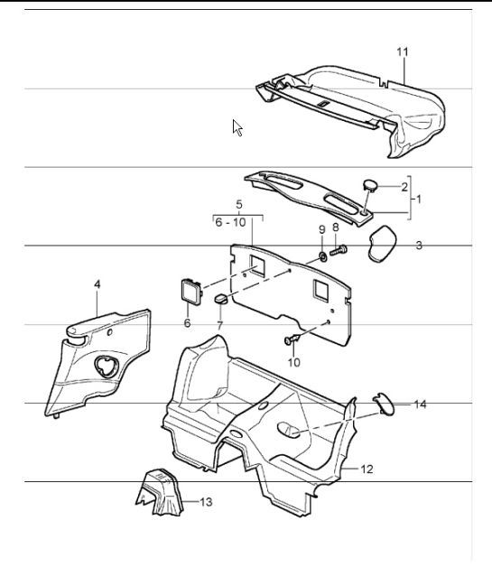 Diagram 807-07 Porsche 996 (911) (1997-2005) Body