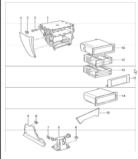 Diagram 809-15 Porsche 996 (911) (1997-2005) Body