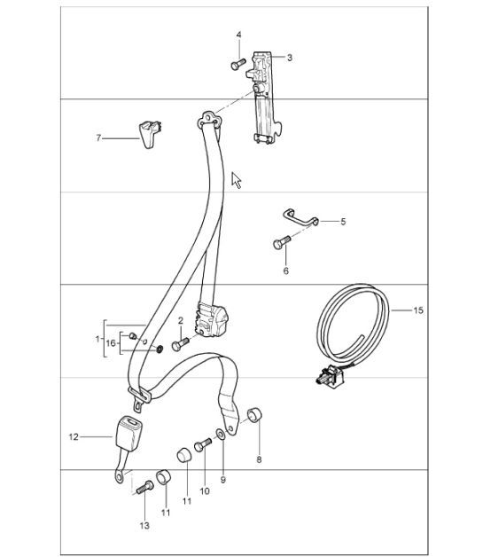 Diagram 812-00 Porsche 996 (911) (1997-2005) Body