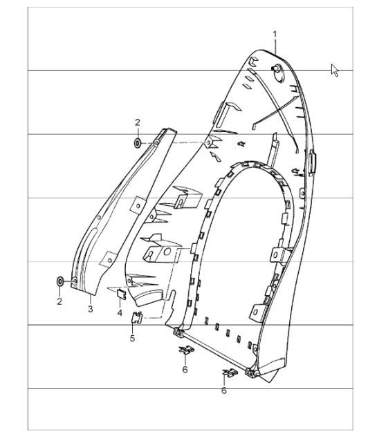 Diagram 817-10 Porsche 996 (911) (1997-2005) Body