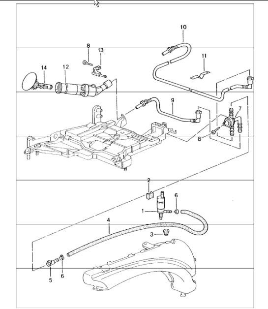 Diagram 904-20 Porsche 996 (911) (1997-2005) Electrical equipment