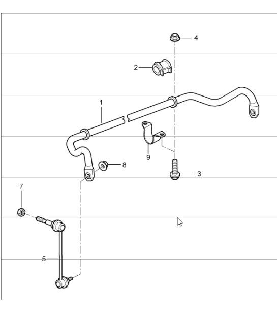 Diagram 402-05 Porsche 997 (911) MK1 2005-2008 Front Axle, Steering 