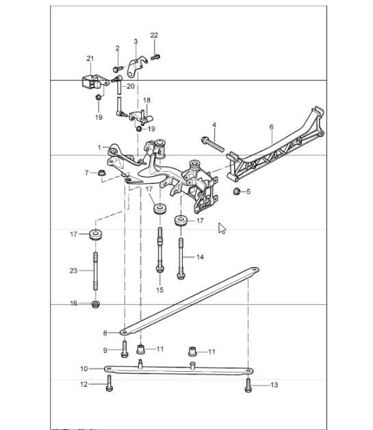 Diagram 501-01 Porsche 997 (911) MK1 2005-2008 Rear Axle