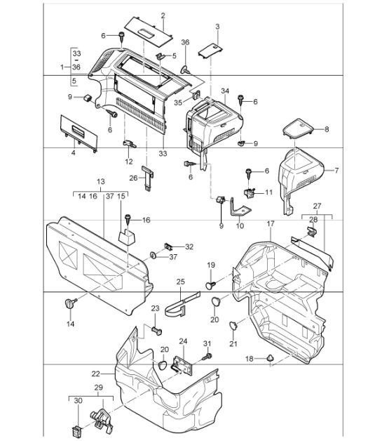 Diagram 807-00 Porsche 997 (911) MK1 2005-2008 Karosserie