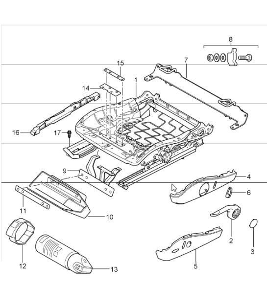 Diagram 817-23 Porsche 997 (911) MK1 2005-2008 Body