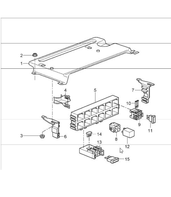 Diagram 902-01 Porsche 997 (911) MK1 2005-2008 Electrical equipment