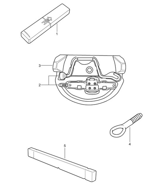 Diagram 001-000 Porsche 997 (911) MK2 2009-2012 Zubehör und andere 