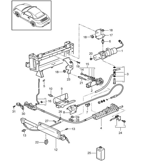 Diagram 811-012 Porsche 997 (911) MK2 2009-2012 Body