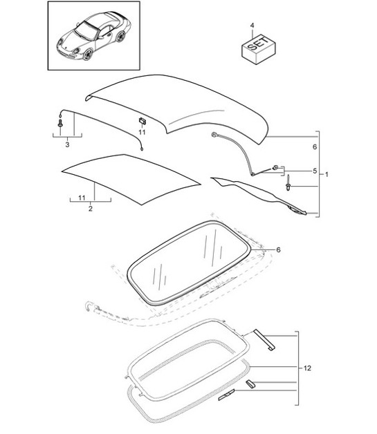 Diagram 811-020 Porsche 997 (911) MK2 2009-2012 Body