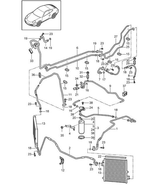 Diagram 813-025 Porsche 997 (911) MK2 2009-2012 Body