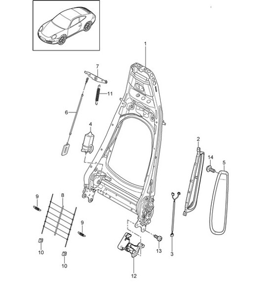 Diagram 817-006 Porsche 997 (911) MK2 2009-2012 Body