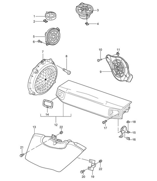 Diagram 911-005 Porsche 997 (911) MK2 2009-2012 Electrical equipment