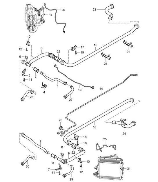 Diagram 105-011 Porsche 997 (911) MK2 2009-2012 Engine