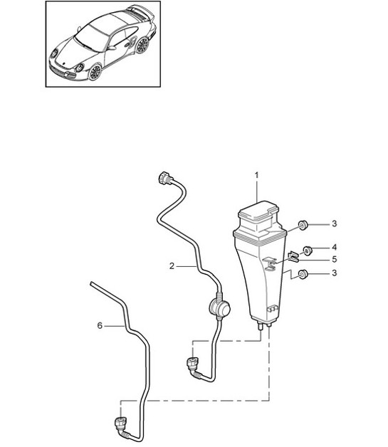 Diagram 201-022 Porsche 997 (911) MK2 2009-2012 Fuel System, Exhaust System