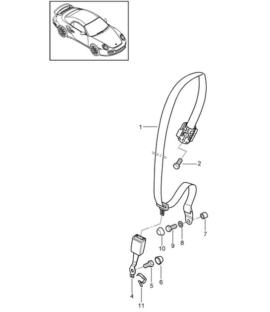 Diagram 812-015 Porsche 997 (911) MK2 2009-2012 Body