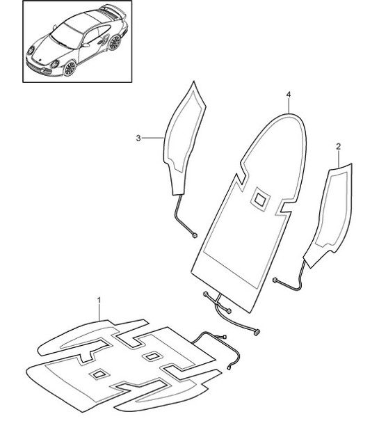 Diagram 817-018 Porsche 997 (911) MK2 2009-2012 Body