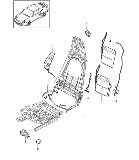 Diagram 817-022 Porsche 997 (911) MK2 2009-2012 Body