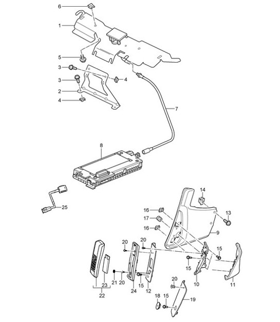 Diagram 911-010 Porsche 997 (911) MK2 2009-2012 Electrical equipment