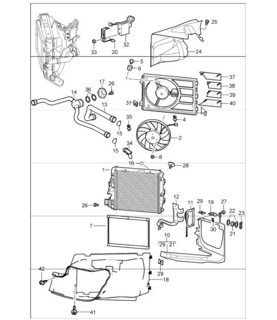 Diagram 105-15 Porsche 997 (911) MK1 2005-2008 Engine