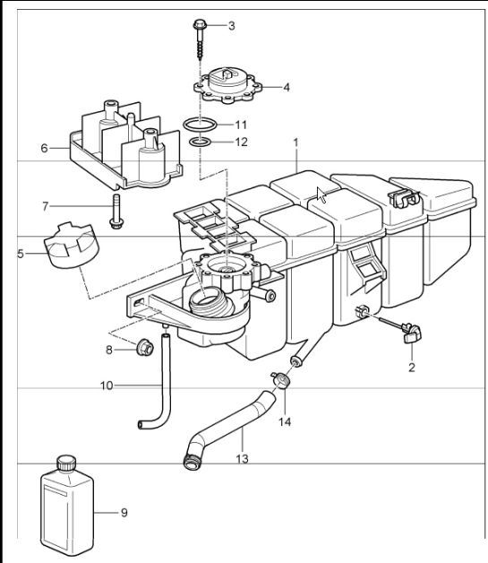 Diagram 105-20 Porsche 997 (911) MK1 2005-2008 Engine