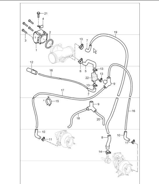 Diagram 107-00 Porsche 997 (911) MK1 2005-2008 Engine