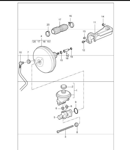 Diagram 604-00 Porsche 997 (911) MK1 2005-2008 Roues, Freins