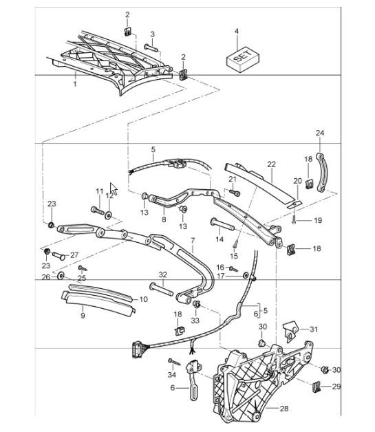 Diagram 811-07 Porsche 997 (911) MK1 2005-2008 Body