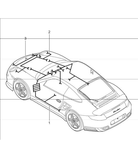 Diagram 902-10 Porsche 997 (911) MK1 2005-2008 Electrical equipment