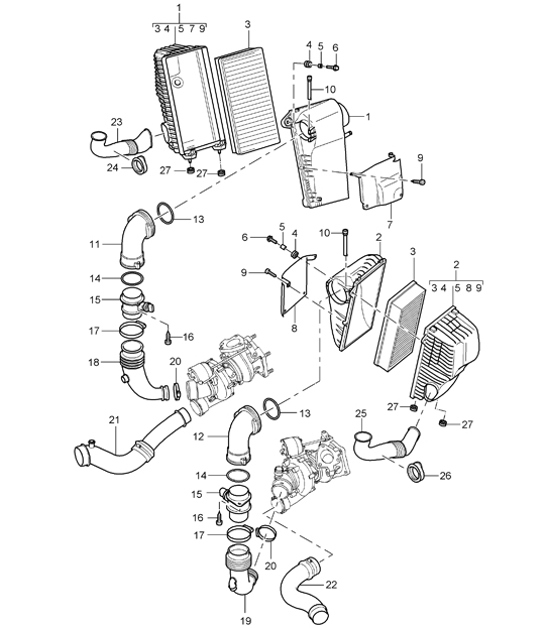 Diagram 106-05 Porsche 356 (1950-1965) Engine