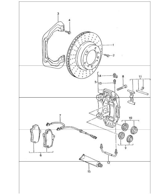 Diagram 603-00 Porsche Cayenne 9PA (955) 2003-2006 Wheels, Brakes