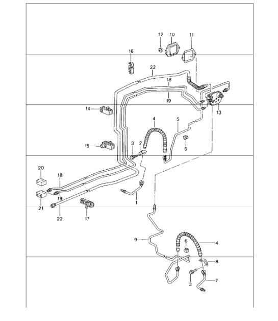 Diagram 604-10 Porsche 996 (911) (1997-2005) Wheels, Brakes